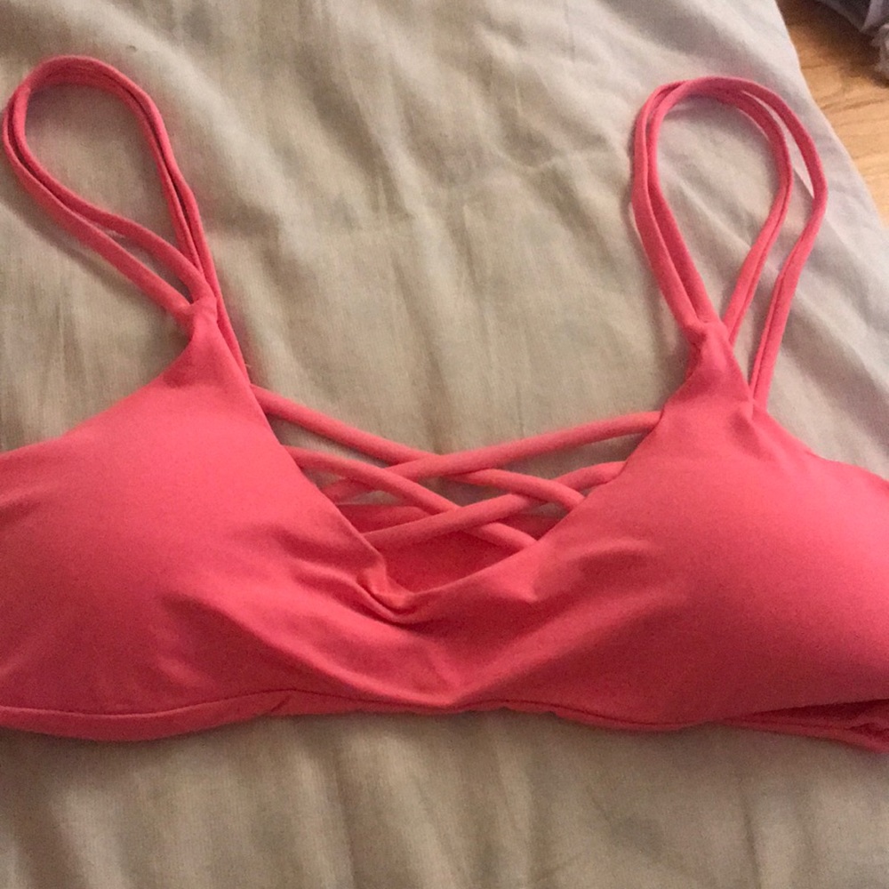 L Space pink bikini top